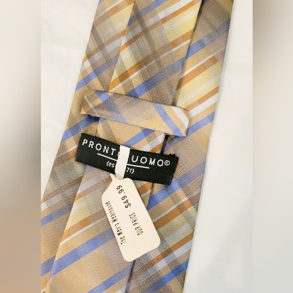 Pronto Uomo Men's 100% Silk Neck Tie Brand New With Tags - Picture 3 of 6